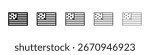 USA flag icon vector collection. EPS 10