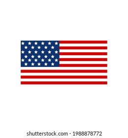 USA flag icon. Vector graphics