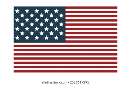 USA flag icon, vector illustration.