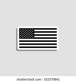 USA flag  icon - vector  sticker