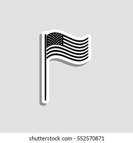USA flag  icon - vector  sticker