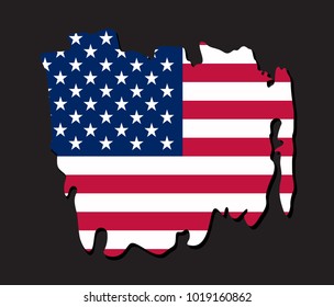 USA flag icon.American flag.Vector illustration.