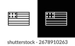 USA flag icons, vector best stroke icon EPS
