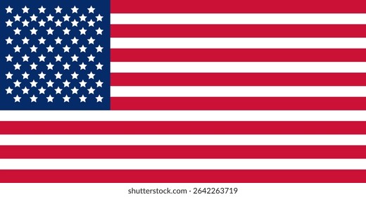 USA flag icons vector set. United States of America flat badges .Flag of usa vector flat symbol collection .USA flag labels set. Set of American flag icons isolated on transparent background.