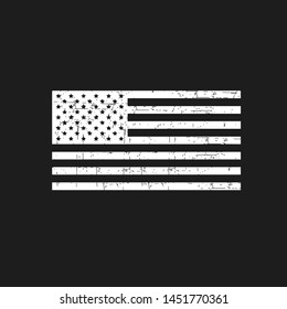 USA flag illustration with grunge effect. Vector illustration