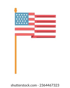 usa flag illustration vector isolated