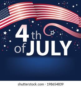 USA Flag, Independence day, 4th of July, Fourth of July (vector Art)