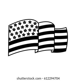 usa flag isolated icon