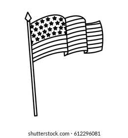 usa flag isolated icon