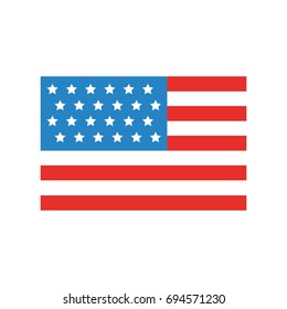 usa flag isolated icon