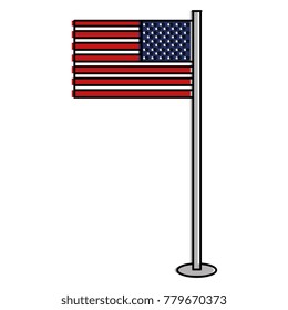 USA flag isolated icon