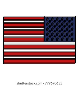 USA flag isolated icon
