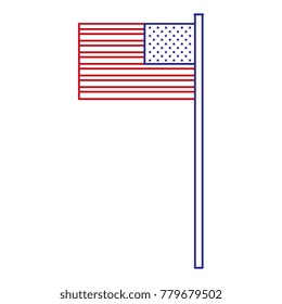 USA flag isolated icon