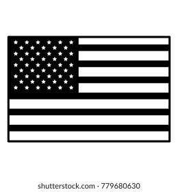 USA flag isolated icon