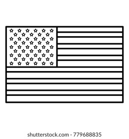 USA flag isolated icon
