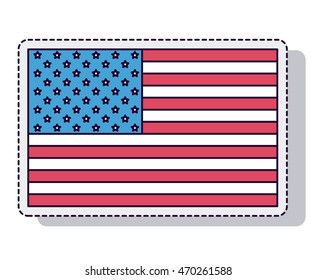 usa flag isolated icon vector illustration design