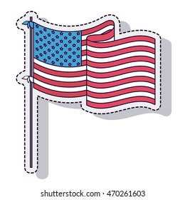 usa flag isolated icon vector illustration design