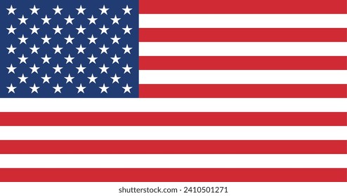 USA flag - isolated on white background