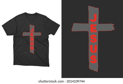 USA Flag Jesus Cross T-Shirt Vector Design