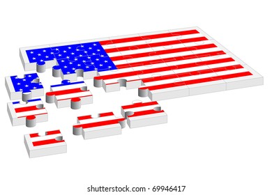 USA flag jigsaw puzzle