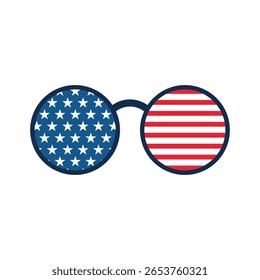 USA flag lens round sunglasses design