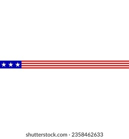 usa flag line divider vector