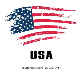 USA Flag Logo Design Template