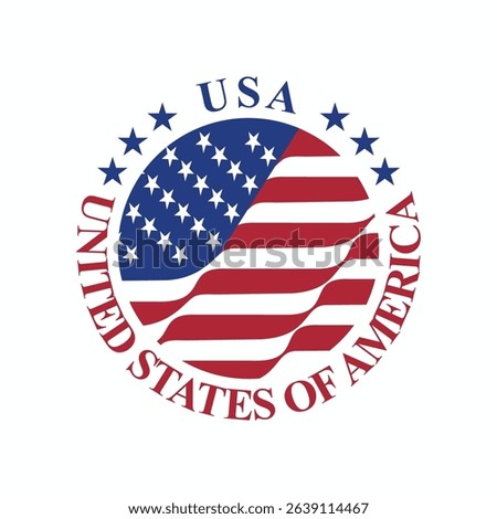 usa flag logo flying in circle	