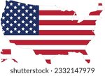 USA Flag in USA Map| USA Map with Flag| American Map |American Flag