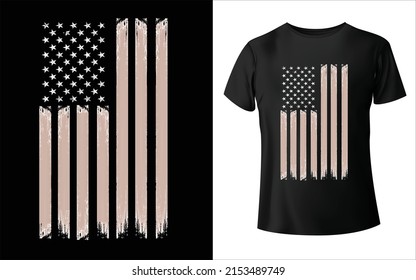 Vector conmemorativo del día de la bandera de Estados Unidos para el diseño de camisetas