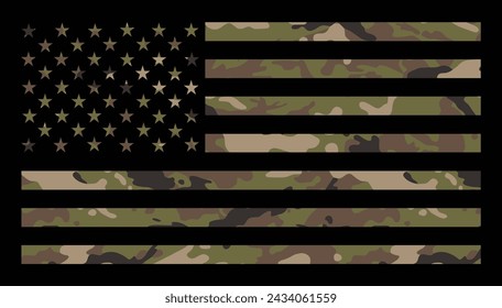 USA Flag Military Camouflage Design