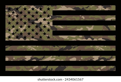 USA Flag Military Camouflage Design