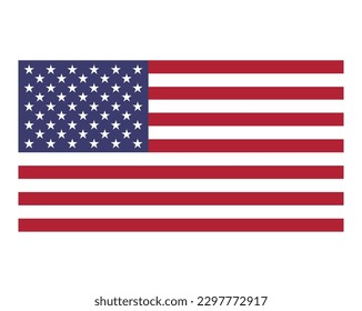 USA flag national American flat icon, United States of America country illustration vector