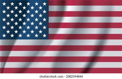 USA flag, official colors and correct proportions USA flag. vector 