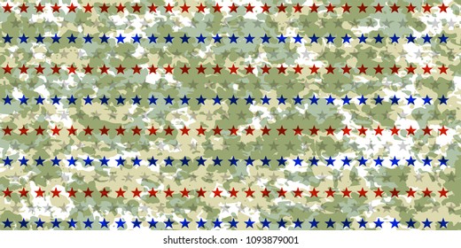 USA flag. Official colors and proportion correctly. Vector illustration of american flag. Khaki.