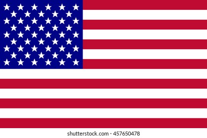 USA flag, official colors and proportion correctly.