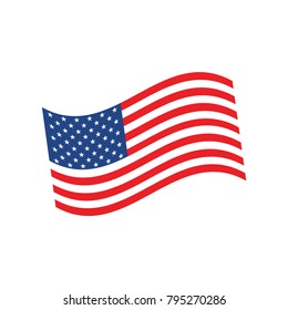 USA flag. official colors and proportion correctly. National United State of America flag. Vector illustration of american flag. EPS10.