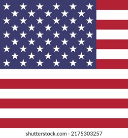 USA Flagge, offizielle Farben. Vektorgrafik.