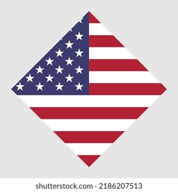 Bandera de Estados Unidos, colores oficiales. Ilustración vectorial.