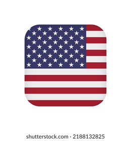 USA flag, official colors. Vector illustration.