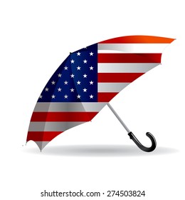  USA flag on the umbrella 
