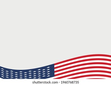 USA flag on a white background.