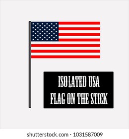 USA Flag in the original size on the sticks