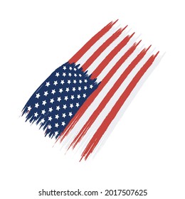 usa flag painted emblem icon