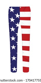Pantalones de la bandera de Estados Unidos. ilustración vectorial
