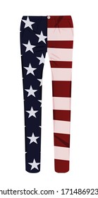 USA Fahnenhose. Vektorillustration