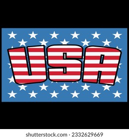 USA Flag patriodic 4th of july t-shirt design