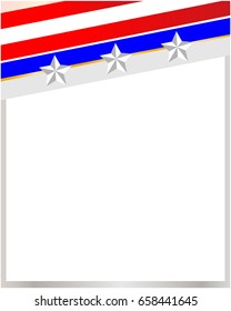 USA flag Patriotic frame with blank space