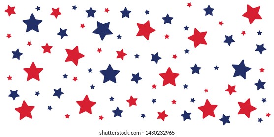 USA flag pattern blue red background Happy star stars vector fun 4th fourth of july American Independence Patriotic Memorial Veterans Labor Armed forces day united states banner Impeachment Trump