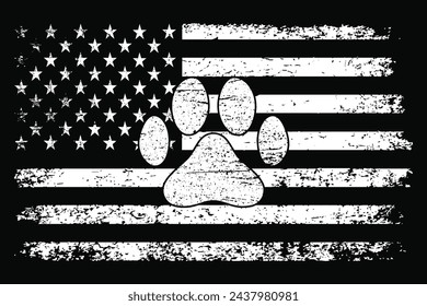 Bandera de EE.UU. con vector de pata